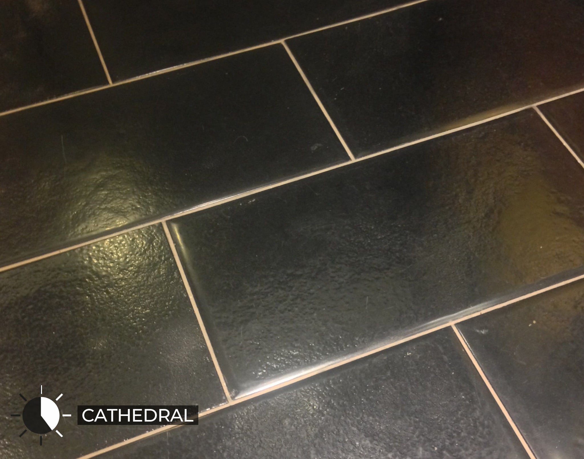 Midnight Black: Elegant Stone Floor