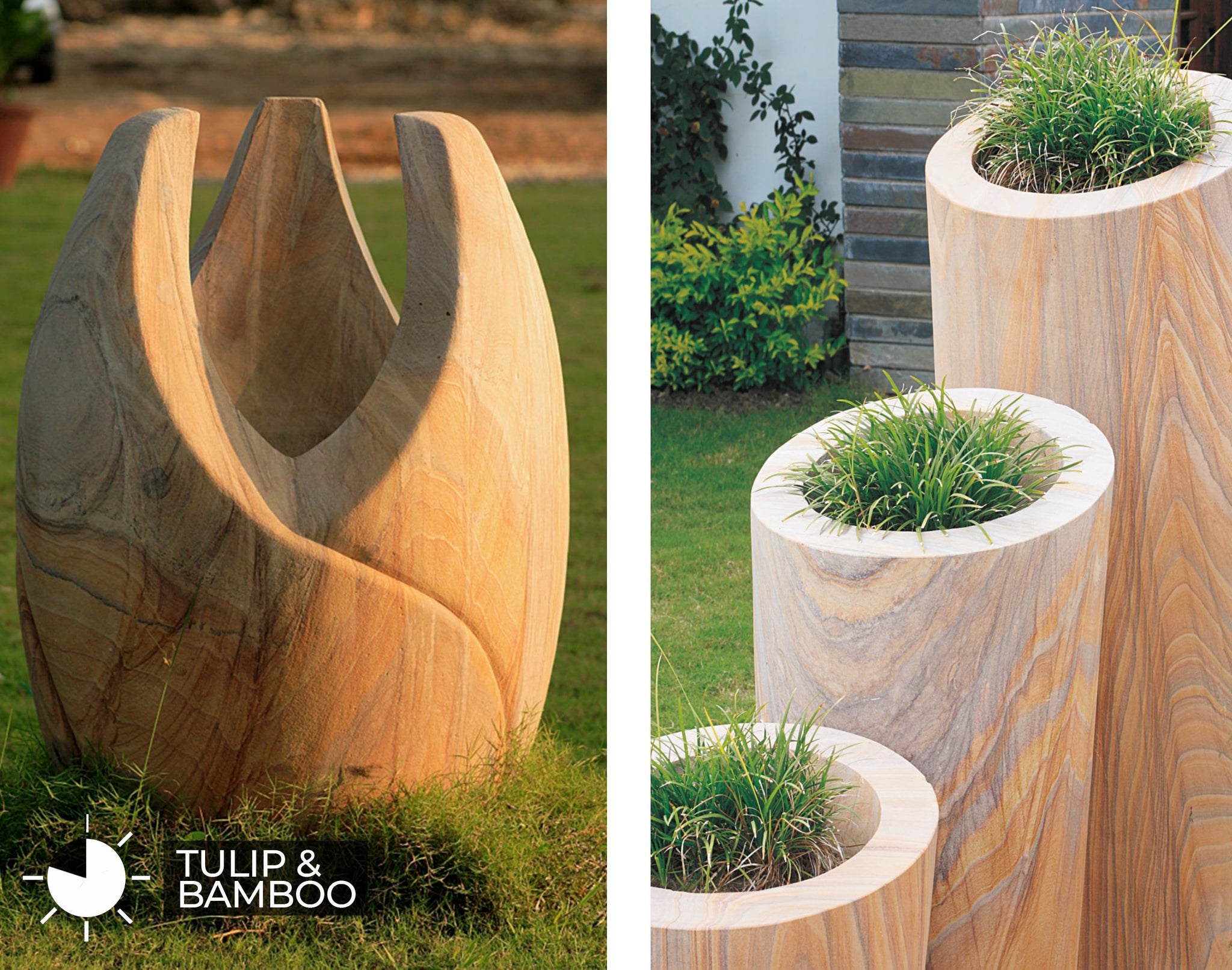 Rainbow Natural Stone Planters and Crafts in India