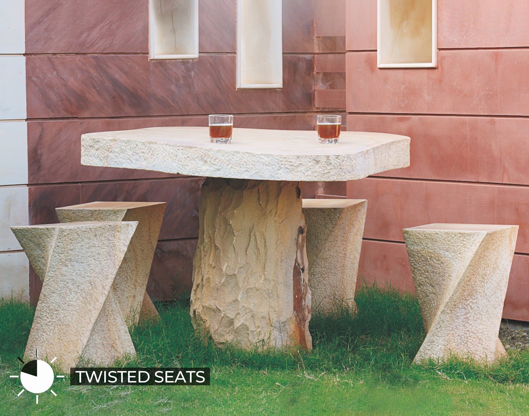 Seashell Rose | Sandstone Tables and Stone Garden Benches