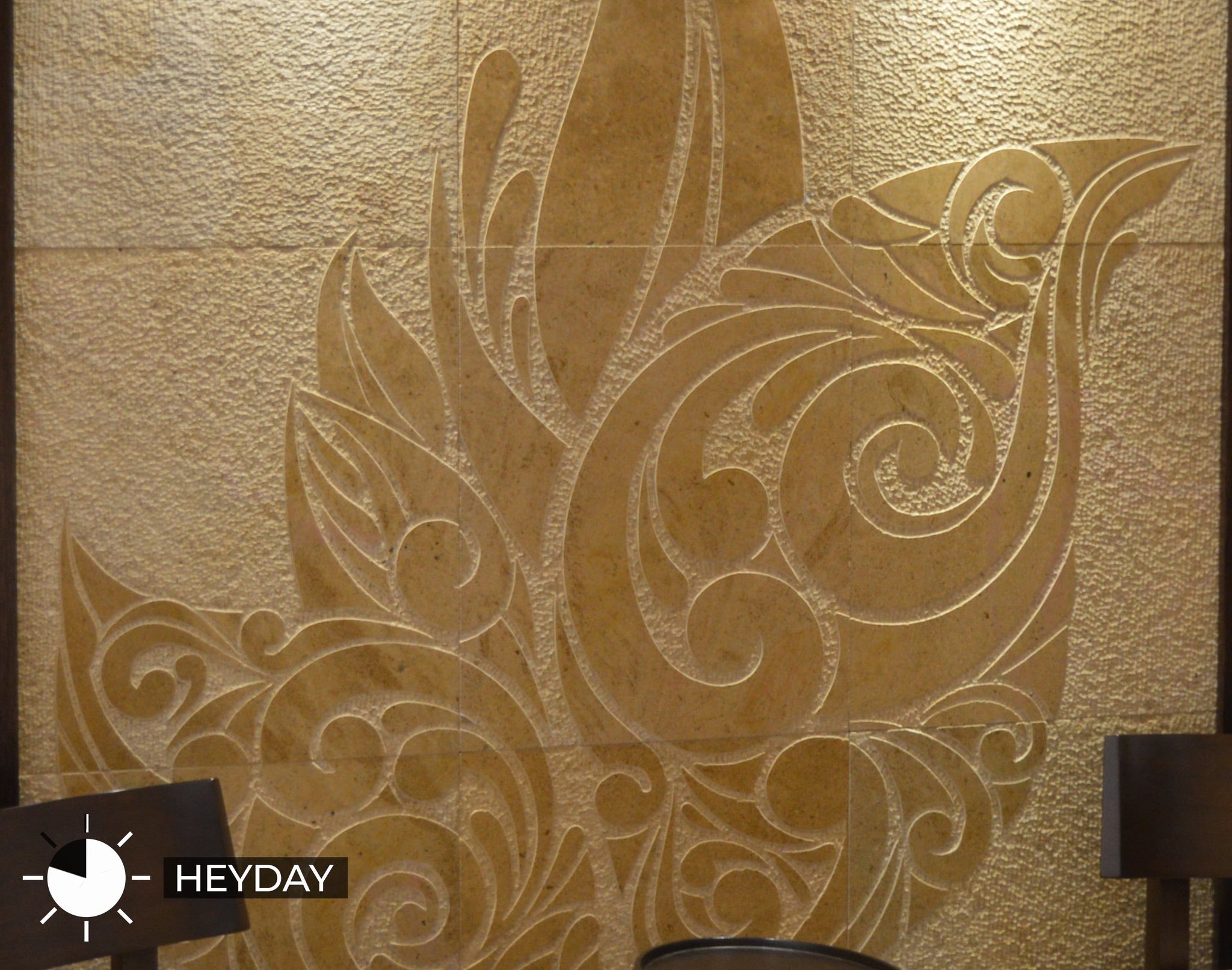 Desert Gold Mural: Best Natural Stone Wall Covering Design